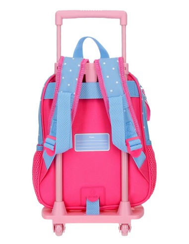 MOCHILA ADAP. 28CM. C/CARRO. MINNIE FLOWERS