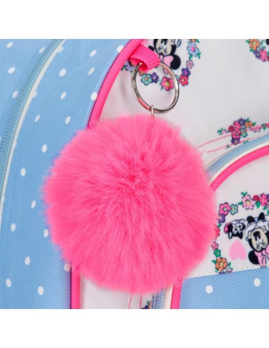MOCHILA ADAP. 28CM. C/CARRO. MINNIE FLOWERS