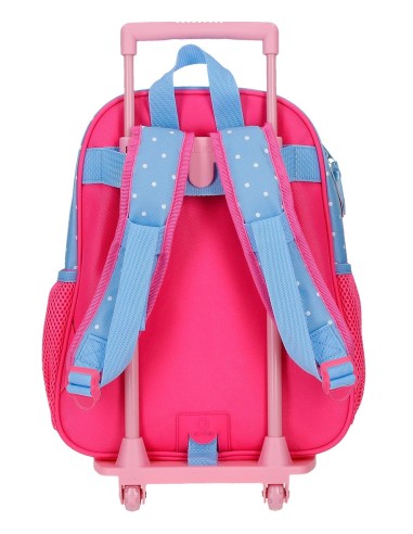 MOCHILA ADAP. 33CM. C/CARRO. MINNIE FLOWERS