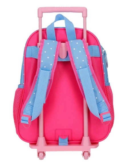 MOCHILA ADAP. 33CM. C/CARRO. MINNIE FLOWERS
