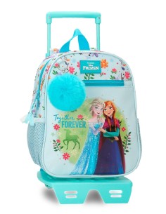 MOCHILA ADAP. 28CM. C/CARRO. FROZEN FOREVER