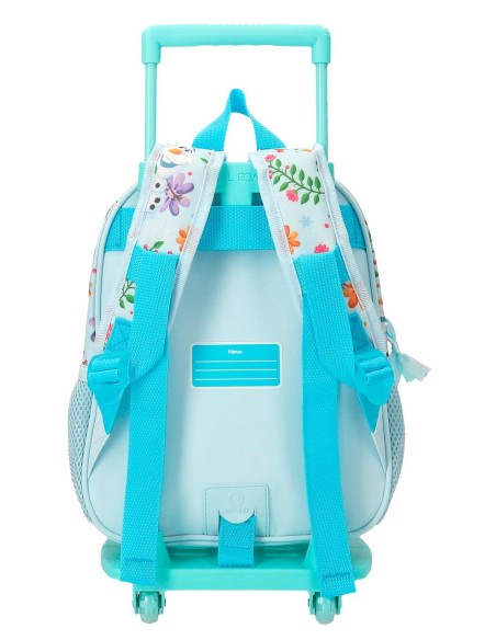 MOCHILA ADAP. 28CM. C/CARRO. FROZEN FOREVER