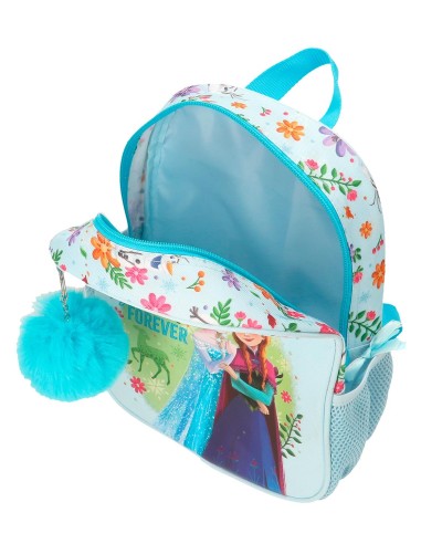 MOCHILA ADAP. 28CM. C/CARRO. FROZEN FOREVER