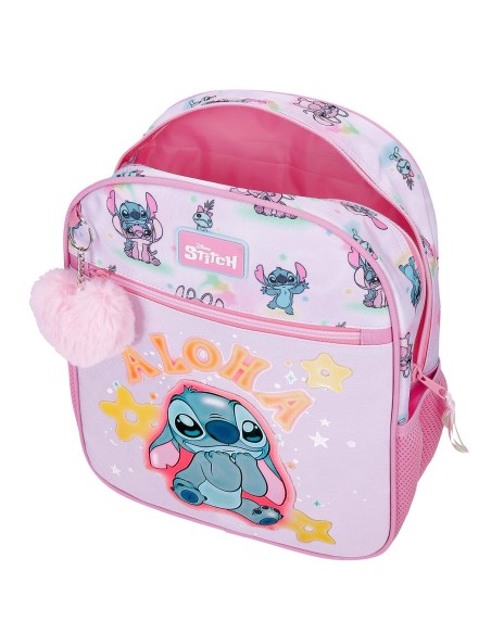 MOCHILA ADAP. 33CM. C/CARRO. STITCH YOU & ME