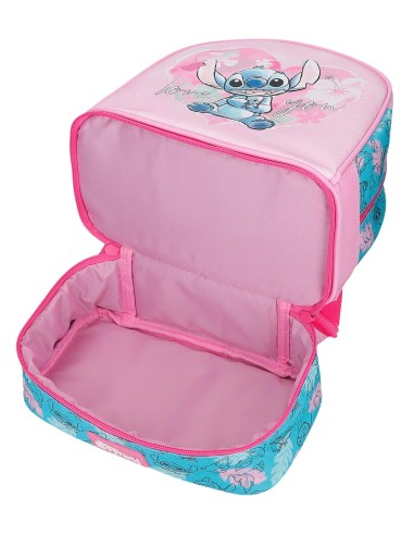 MOCHILA PORTAMERIENDA 28CM. STITCH HEART