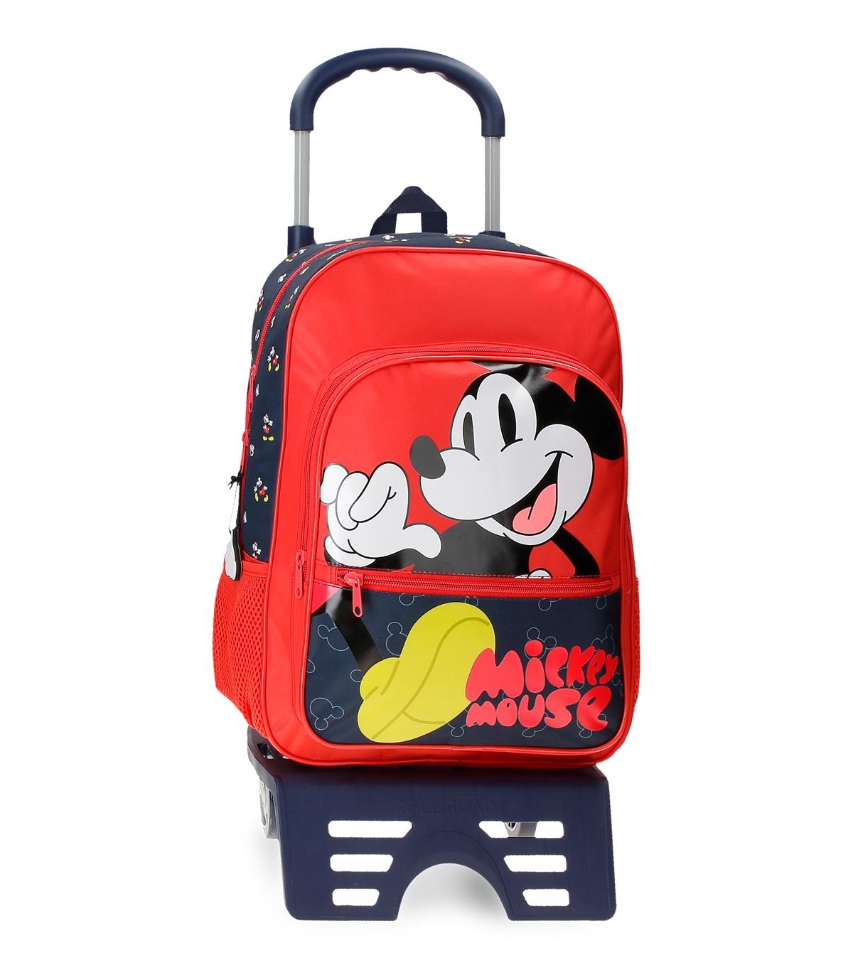 sonriendo Gran universo recinto Mochila Escolar Mickey Mouse Fashion 38cm con Carro