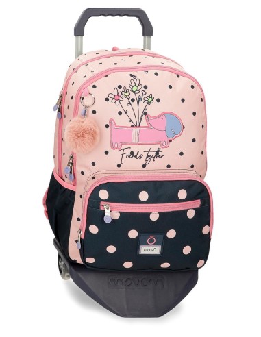 MOCHILA ADAP. 44CM. C/CARRO. ENSO FRIENDS TOGETHER