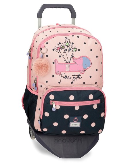 MOCHILA ADAP. 44CM. C/CARRO. ENSO FRIENDS TOGETHER