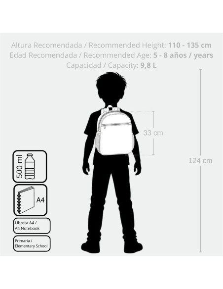 MOCHILA ADAP. 33CM. ROLL ROAD HAPPY PETS MY LITTLE DINO