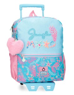 MOCHILA ADAP. 32CM. C/CARRO. ENSO JUNGLE MOOD