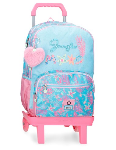 MOCHILA ADAP. 44CM. C/CARRO. ENSO JUNGLE MOOD