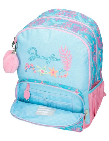 MOCHILA ADAP. 44CM. C/CARRO. ENSO JUNGLE MOOD