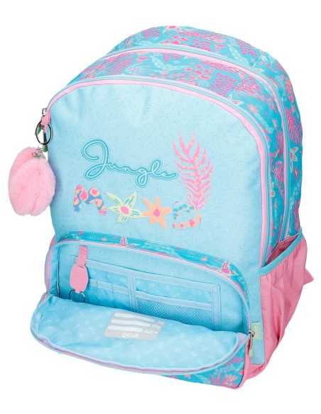 MOCHILA ADAP. 44CM. C/CARRO. ENSO JUNGLE MOOD