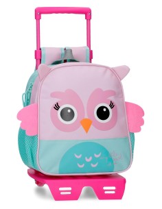 MOCHILA ADAP. 25CM. C/CARRO. ROLL ROAD HAPPY PETS OWL