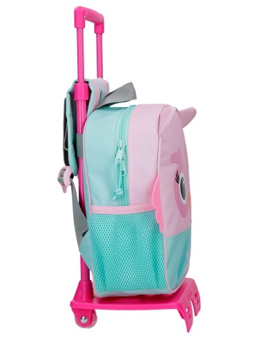 MOCHILA ADAP. 25CM. C/CARRO. ROLL ROAD HAPPY PETS OWL