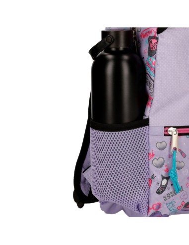 MOCHILA ADAP. 33CM. C/CARRO. KUROMI RETROPOP