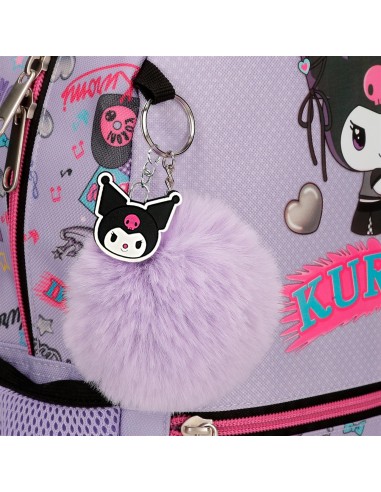 MOCHILA ADAP. 33CM. C/CARRO. KUROMI RETROPOP