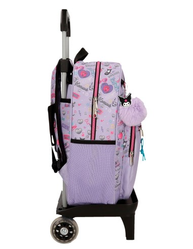MOCHILA ADAP. 38CM. C/CARRO. KUROMI RETROPOP