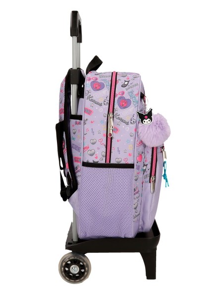 MOCHILA ADAP. 38CM. C/CARRO. KUROMI RETROPOP