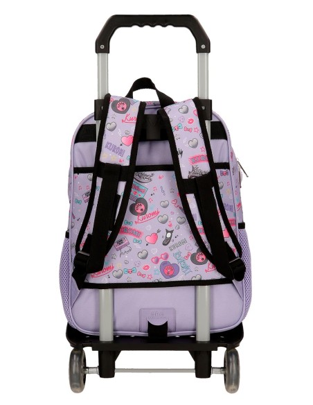 MOCHILA ADAP. 38CM. C/CARRO. KUROMI RETROPOP
