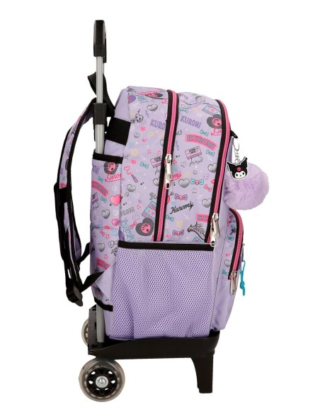 MOCHILA ADAP. 44CM 2C. C/CARRO. KUROMI RETROPOP
