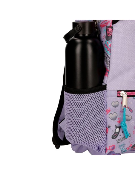 MOCHILA ADAP. 44CM 2C. C/CARRO. KUROMI RETROPOP