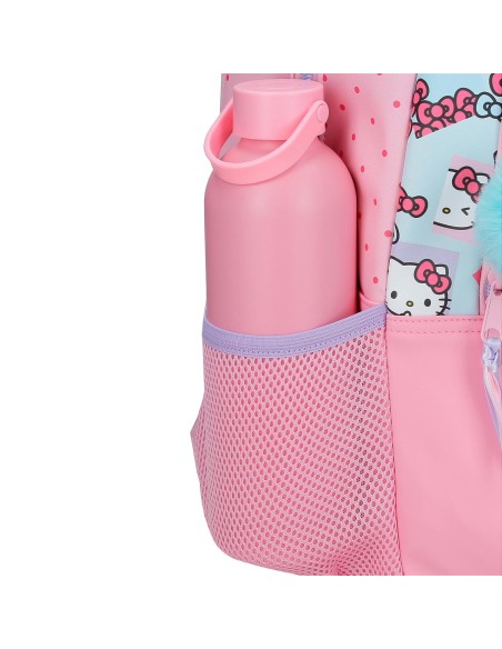 MOCHILA ADAP. 42CM 2C. C/CARRO. HELLO KITTY BOWS