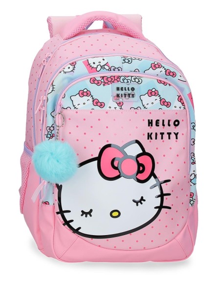 MOCHILA ADAP. 42CM 3C. HELLO KITTY BOWS