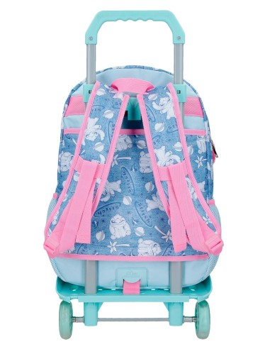 MOCHILA ADAP. 44CM 2C. C/CARRO. STITCH HEARTS