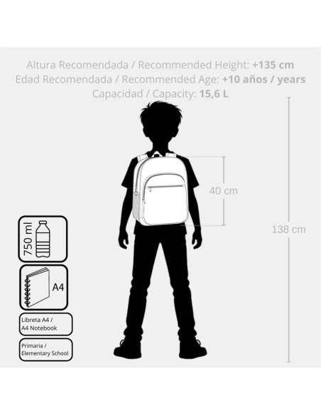 MOCHILA ADAP. 40CM. C/CARRO. MOVOM MONSTERS