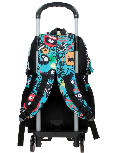 MOCHILA ADAP. 44CM 2C. C/CARRO. MOVOM MONSTERS