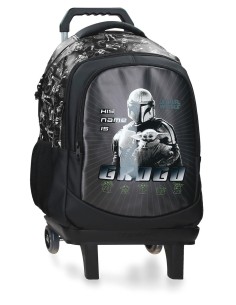MOCHILA ADAP. 46CM 3C. C/CARRO. HIS NAME IS GROGU