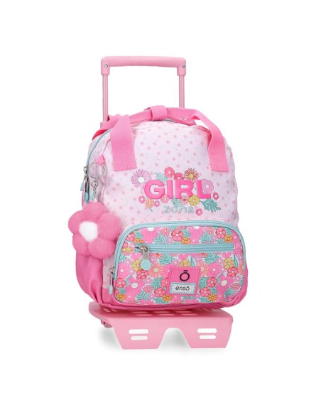 MOCHILA ADAP. 28CM. C/CARRO. ENSO GIRL ZONE