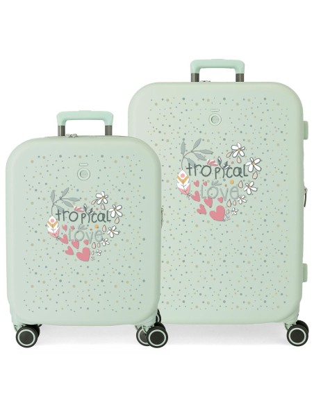 SET/2 TROLLEY ABS 55-70CM. 4R. ENSO TROPICAL LOVE