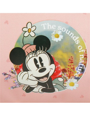 MOCHILA ADAP. 32CM. C/CARRO. MINNIE MOUSE WILD NATURE.