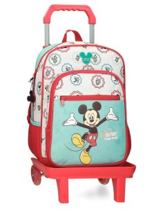 MOCHILA ADAP. 38CM. C/CARRO. MICKEY BEST FRIENDS TOGETHER