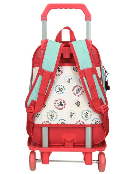 MOCHILA ADAP. 38CM. C/CARRO. MICKEY BEST FRIENDS TOGETHER