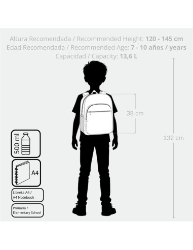 MOCHILA ADAP. 38CM. C/CARRO. MICKEY BEST FRIENDS TOGETHER