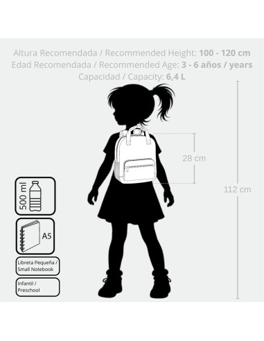 MOCHILA 28CM. WISH WATCH US SHINE