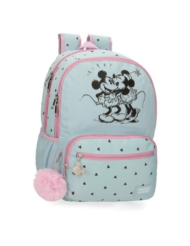 MOCHILA 44CM 2C. MICKEY Y MINNIE KISSES