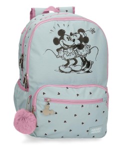 MOCHILA ADAP. 44CM 2C. MICKEY Y MINNIE KISSES