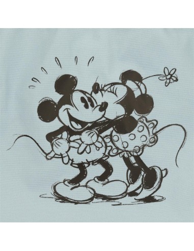MOCHILA ADAP. 44CM. C/CARRO. MICKEY Y MINNIE KISSES.