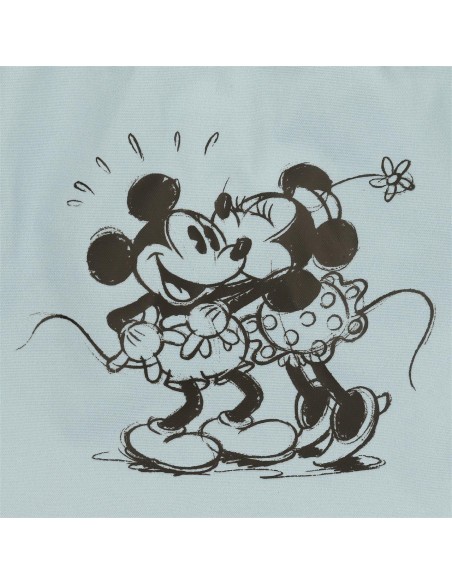 MOCHILA ADAP. 44CM. C/CARRO. MICKEY Y MINNIE KISSES.