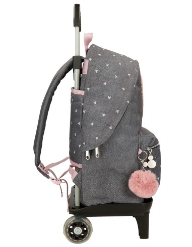 MOCHILA ADAP. 44CM. C/CARRO. MICKEY STUDS.