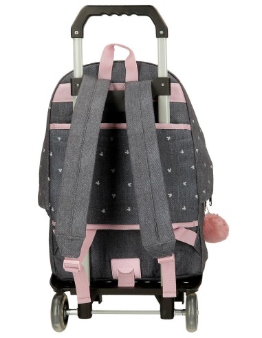 MOCHILA ADAP. 44CM. C/CARRO. MICKEY STUDS.