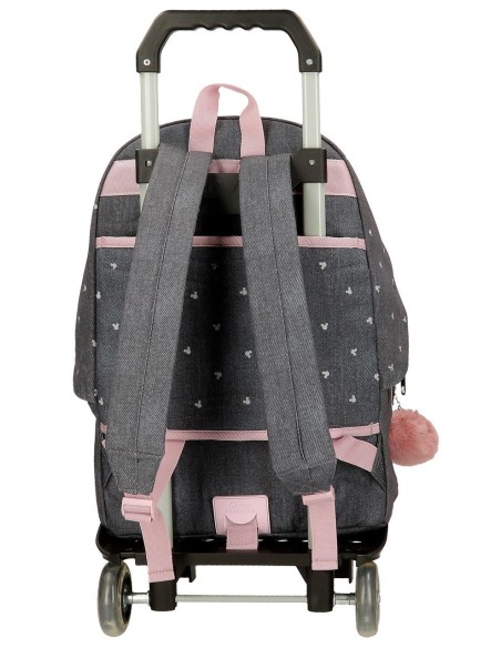 MOCHILA ADAP. 44CM. C/CARRO. MICKEY STUDS.