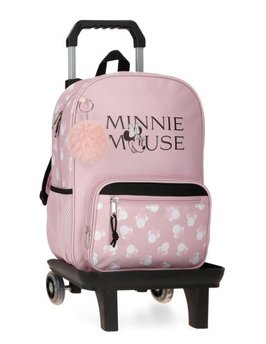 MOCHILA ADAP. 38CM. C/CARRO. MINNIE HEADS