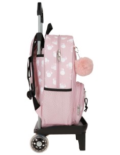 MOCHILA ADAP. 38CM. C/CARRO. MINNIE HEADS 2