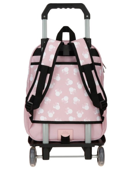 MOCHILA ADAP. 38CM. C/CARRO. MINNIE HEADS