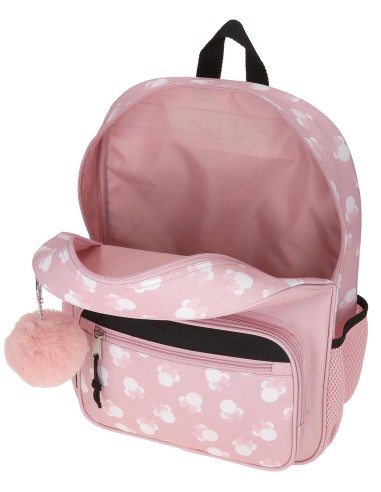 MOCHILA ADAP. 38CM. C/CARRO. MINNIE HEADS